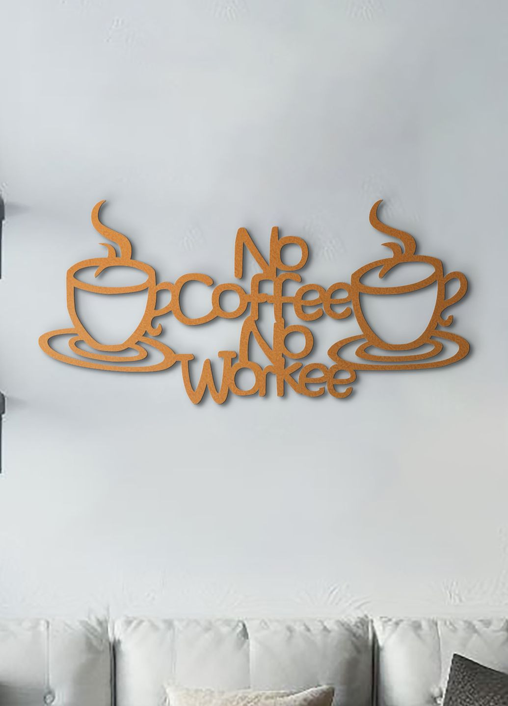 Дерев'яна картина на кухню, декор для кімнати "Ранкова кава", декоративне панно 35х18 см Woodyard (291842662)