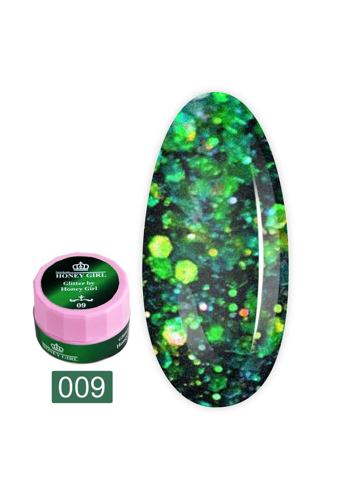 Глиттергель для дизайна Honey Girl 10 мл. №09 с большими блестками No Brand (299386069)