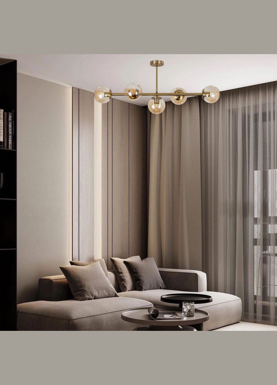 Потолочная современная люстра "Modern Luxe" (52-9906-5 BRZ+BR) No Brand (370072142)