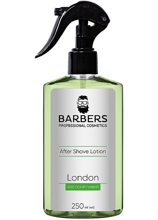 Заспокійливий лосьйон після гоління London Aftershave Lotion 250ml (876583-35382) Barbers (368647256)