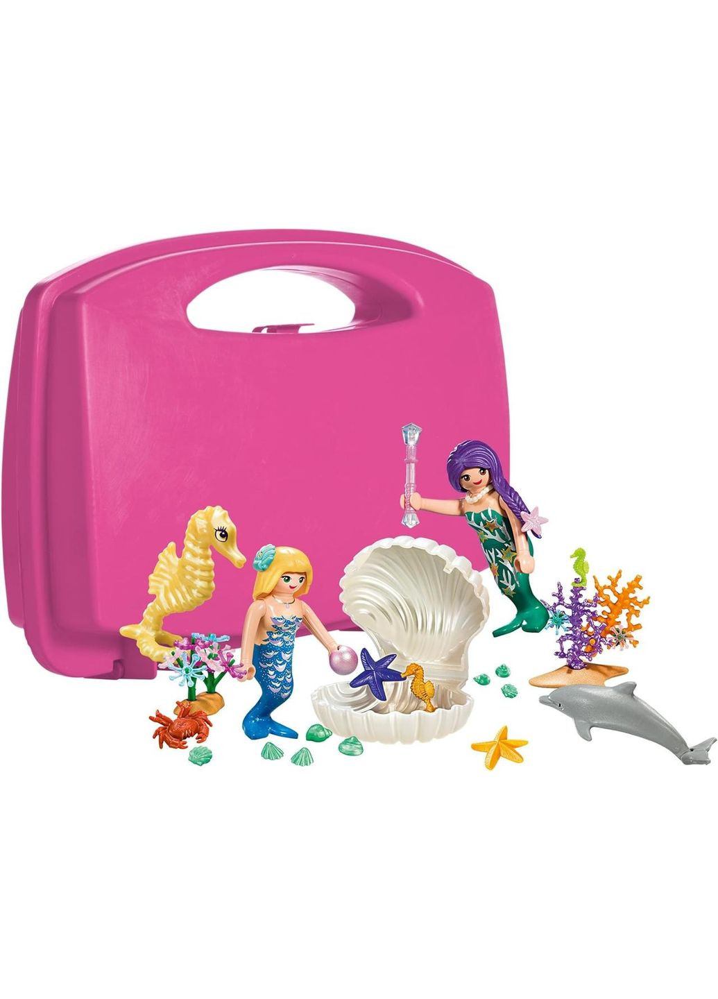 Игровой набор Magical Mermaids Carry Case; with Hair Clips & Accessories чемоданчик с куколками и аксессуарами Playmobil (282964509)