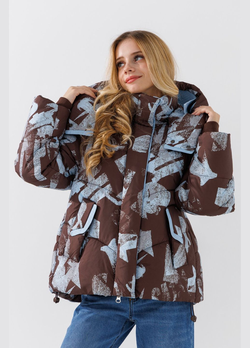 Комбинированная зимняя куртка для девочки ys-32 152 см shop (2000990599735) No Brand