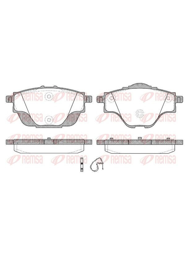 Колодки тормозные дисковые ЗАДН PEUGEOT 3008 II ДЖИП 1.6 BLUEHDI 120 2016.05-2019.12 RS 1557.00 Remsa (354337725)