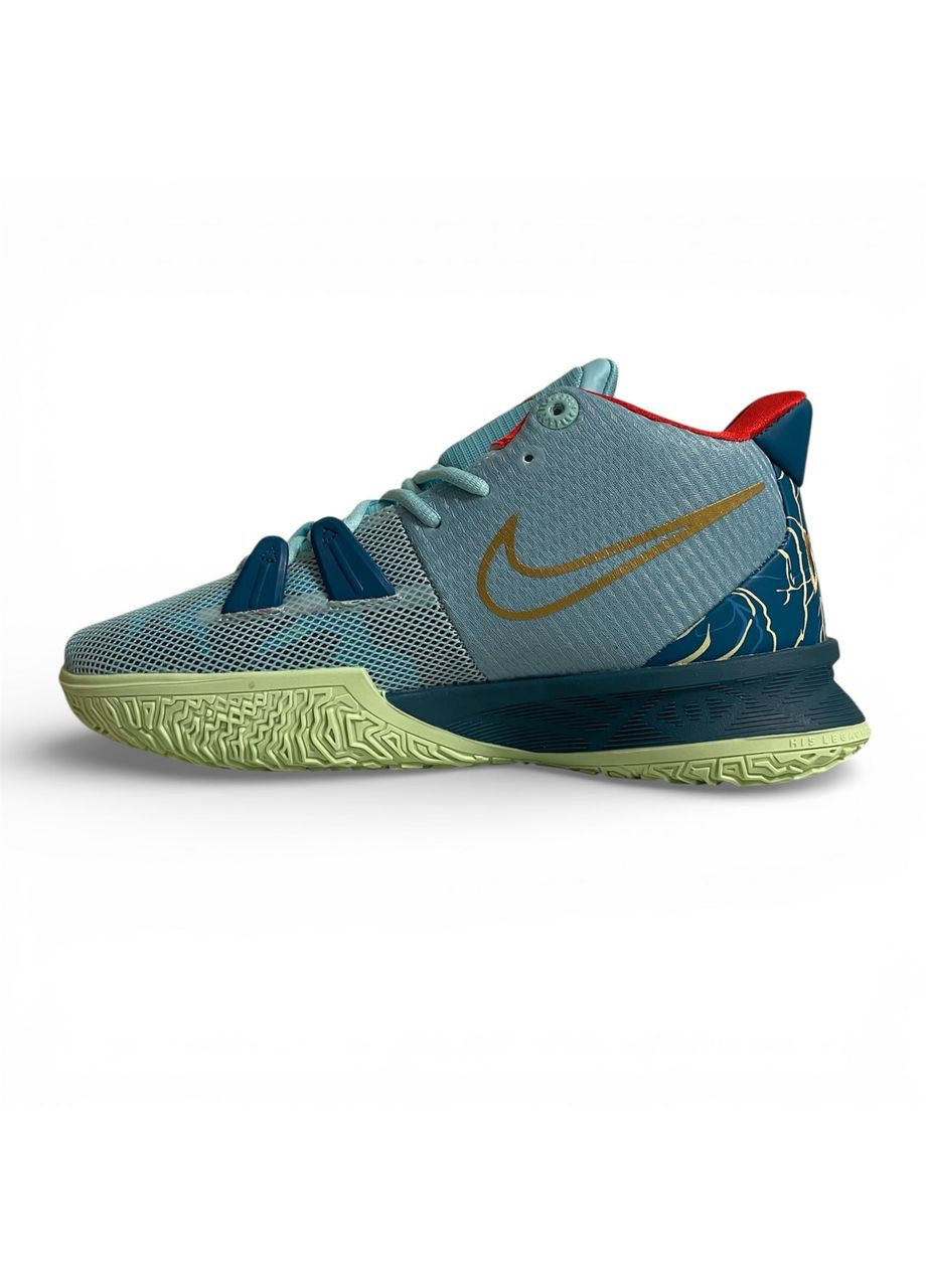 Цветные кроссовки kyrie 7 pre heat special fx aqua/green No Brand