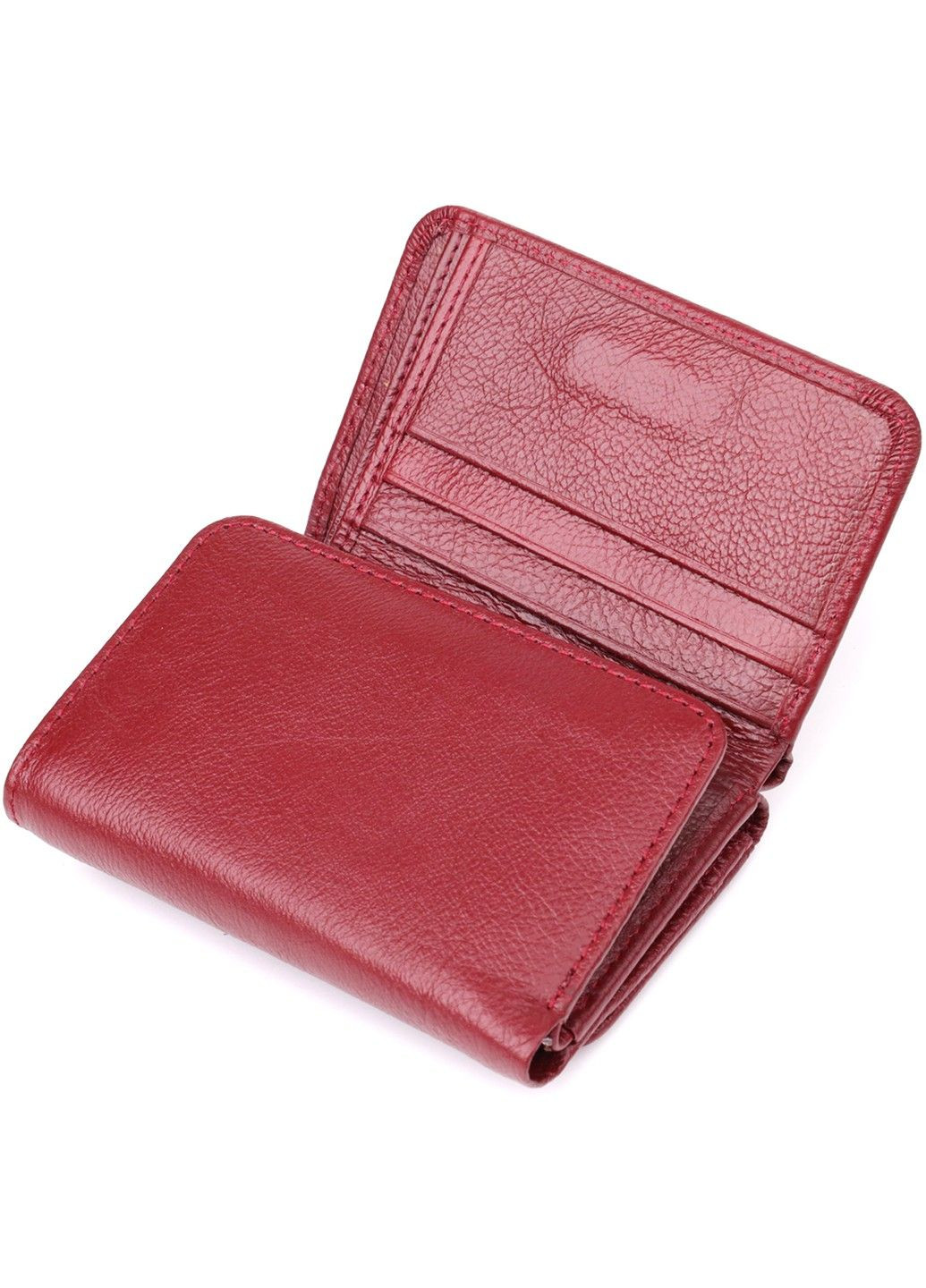 Компактний жіночий гаманець із натуральної шкіри 23073 Бордовий st leather (330359584)