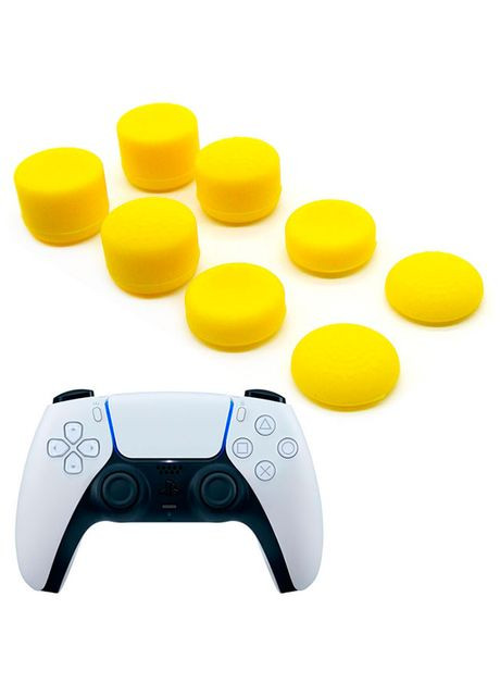 Силіконові накладки на стики для джойстика PS5 Dualsense 8 шт. жовті IVYUEEN (298184092)