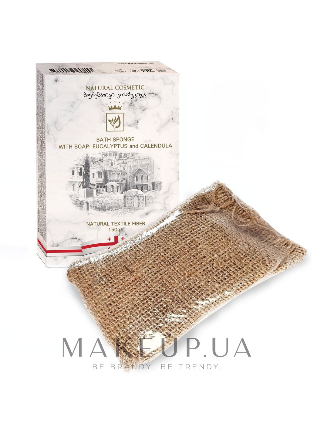 Банная джутовая мочалка с мыльной стружкой "Эвкалипт и календула" Enjoy Eco Bath Sponge 150g (934212-30927247) Enjoy & Joy (368607283)