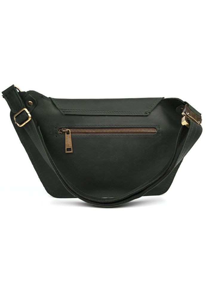 Кожаная бананка напоенная зеленая матовая кожа RE8127-3md TARWA (316702220)