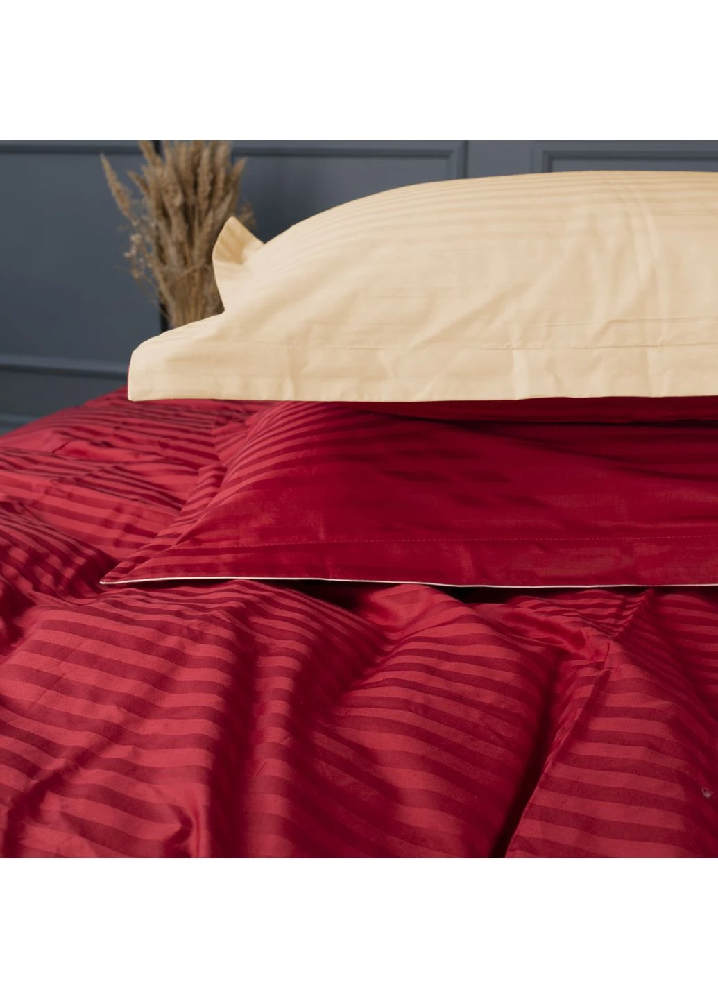 Комплект постільної білизни Сатин JUNIOR Satin Stripe 30-0018 + 30-0002 Karimi Полуторний Євро Mirson (399958855)