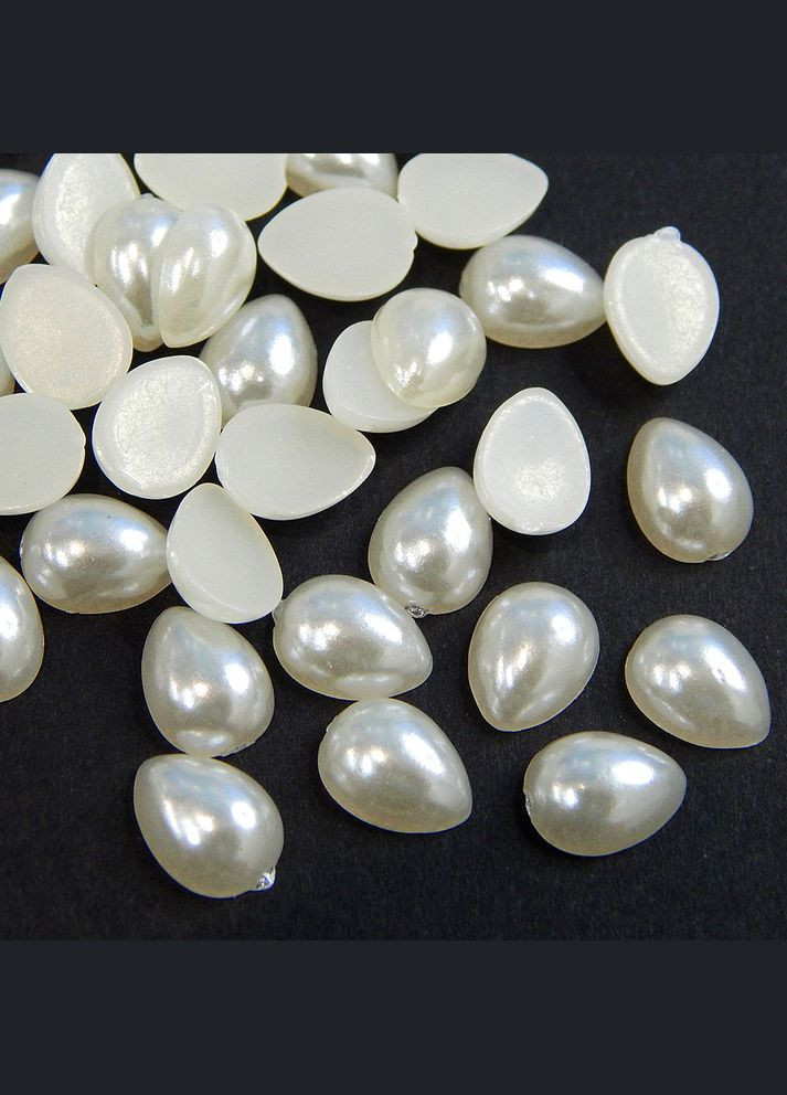 Напівнамистини перламутрові Крапля, 8х6 мм, крем, 5 гр No Brand (341730704)