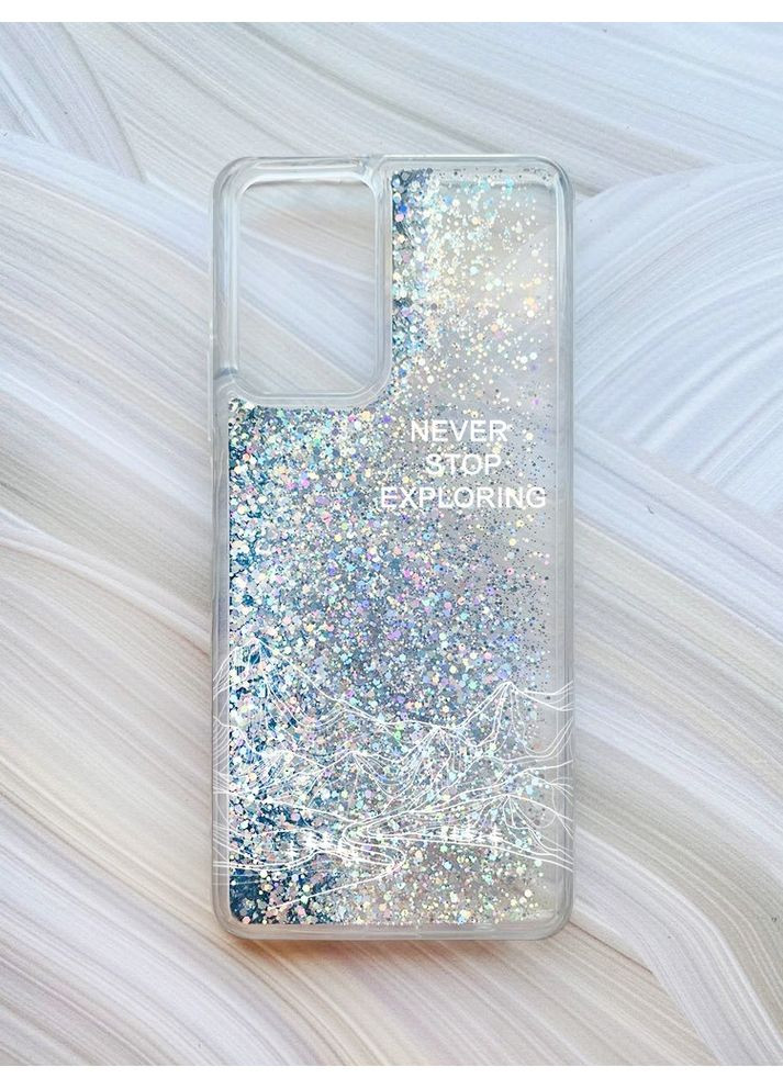 Чехол с плавающими серебристыми блестками на Xiaomi Redmi Note 10 Pro/10 Pro Max Путешествуй (принт 407) Creative (356123105)