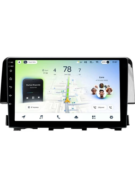 Штатна магнітола CC4L 6+64 Gb Honda Civic 10 FC FK 2015-2020 9" Teyes (395850745)