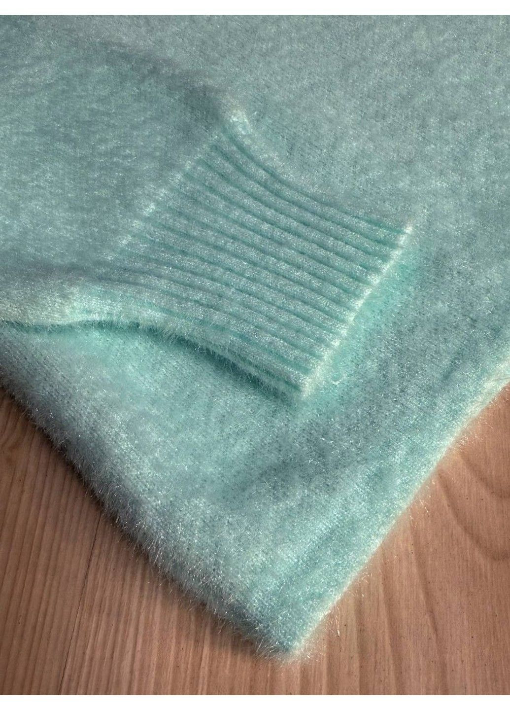 Мятный демисезонный свитер женский fancy matinee 5977 ангора базовый No Brand