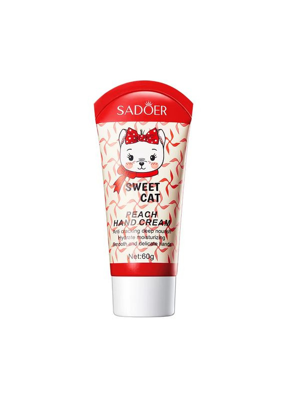 SADOER Крем для рук восстанавливающий упругость, увлажняющий и питательный Sweet Cat Peach 60 г — Крем, Китай (365267699)