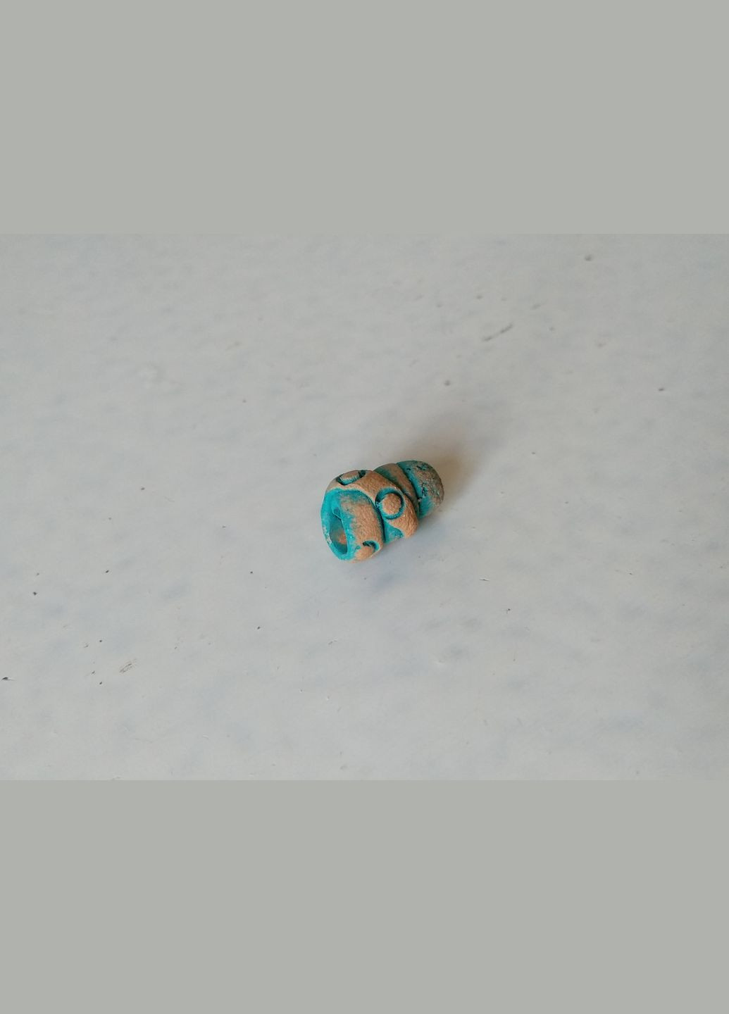 Керамическая бусина ручной работы "Сказочное Плетение №11" (бежево-зеленая) Коти&Ангели (301532951)