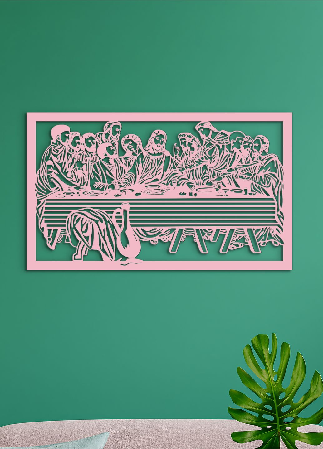 Картина лофт, настінний декор для дому "Тайна вечеря", декоративне панно 80х48 см Woodyard (292013130)
