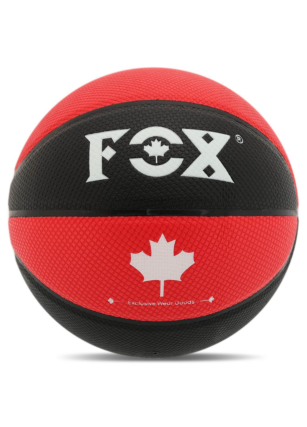 Мяч баскетбольный PU Черный-Красный (размер 7) BA-8710 Fox (369142432)