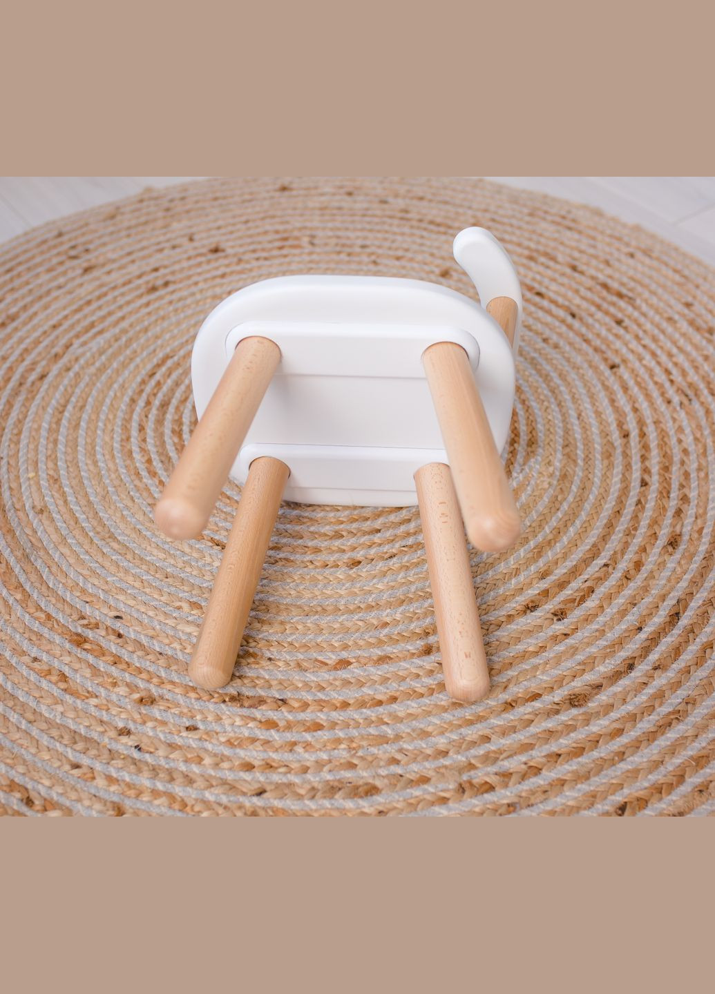 Дитячий стіл і два стільці з бука білі для дітей 4-7 років Tatoy (292715005)