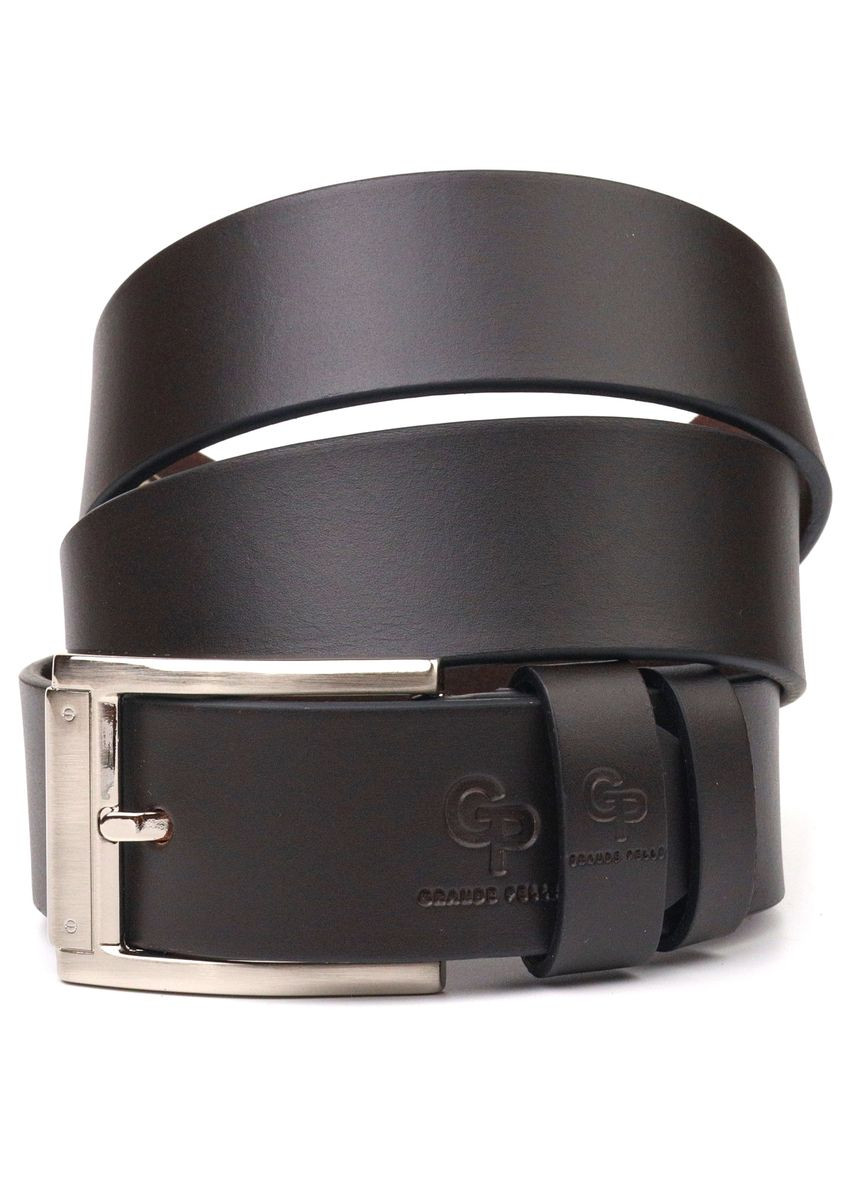 Якісний чоловічий ремінь із натуральної шкіри коричневий 21461 Grande Pelle (329199136)