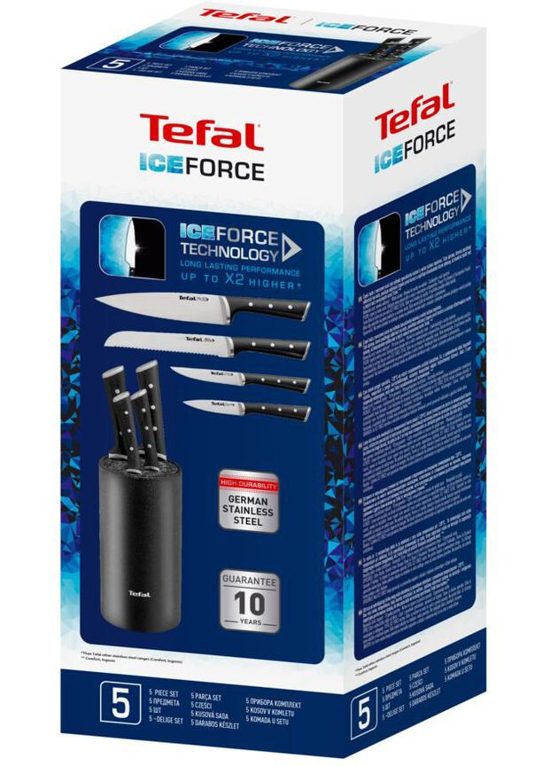 Набір ножів Ice Force у пластиковій колоді 4 предмети (K2325S75) Tefal (360395209)
