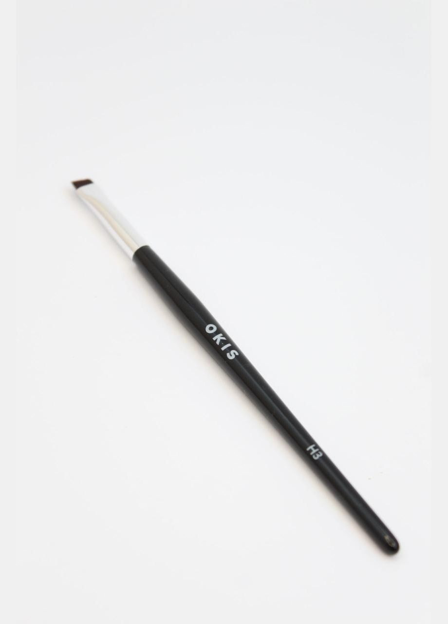 Кисточка для окрашивания бровей хной H3 со скосом black Okis Brow (316258896)
