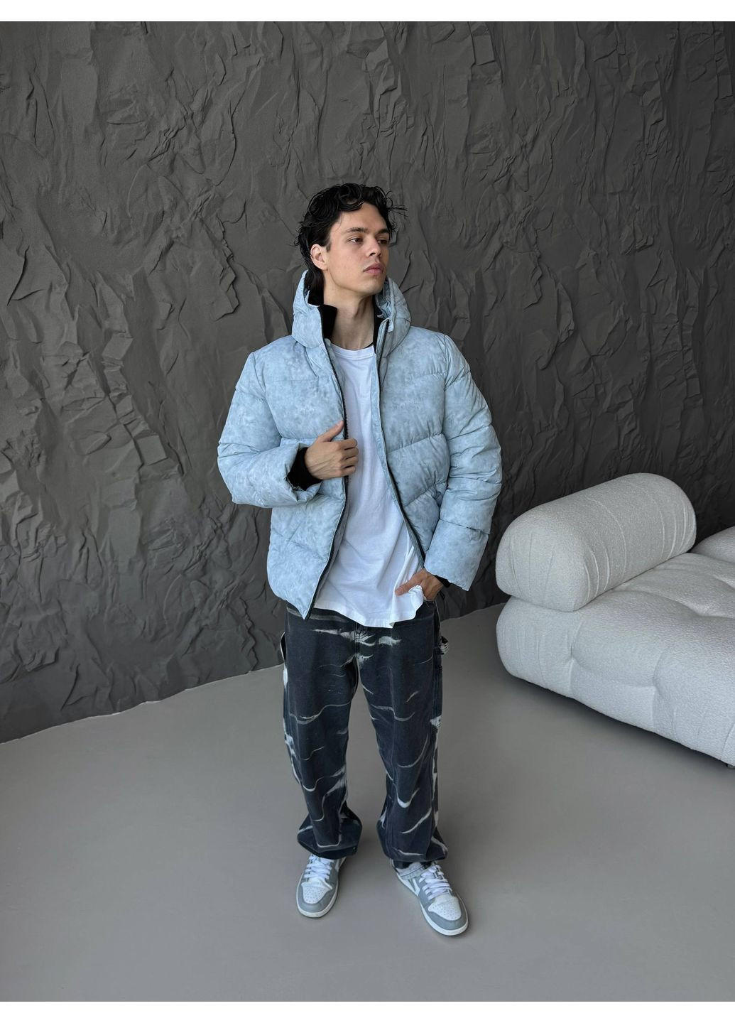 Світло-сірий зимній Пуховик Vakko