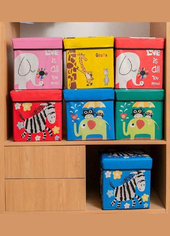 Корзина - пуф для хранения игрушек WW01369 Красная зебра Fun Game (327216810)