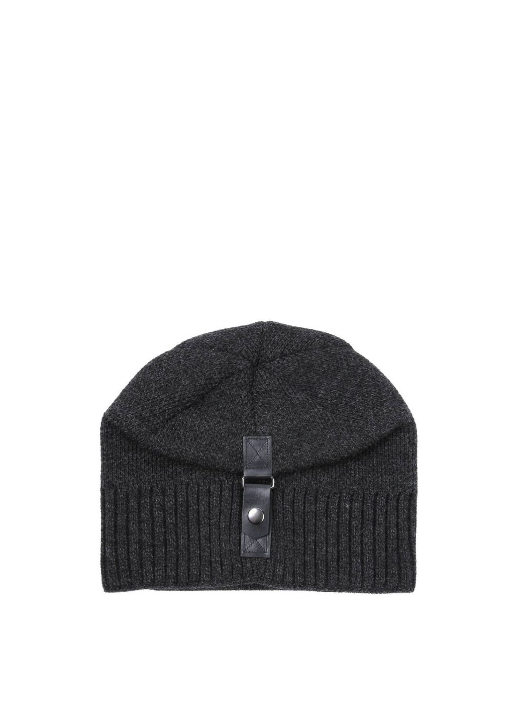 Шапка кулир мужская шерсть с акрилом черная DUC 892-613 LuckyLOOK 892-613M (352690833)