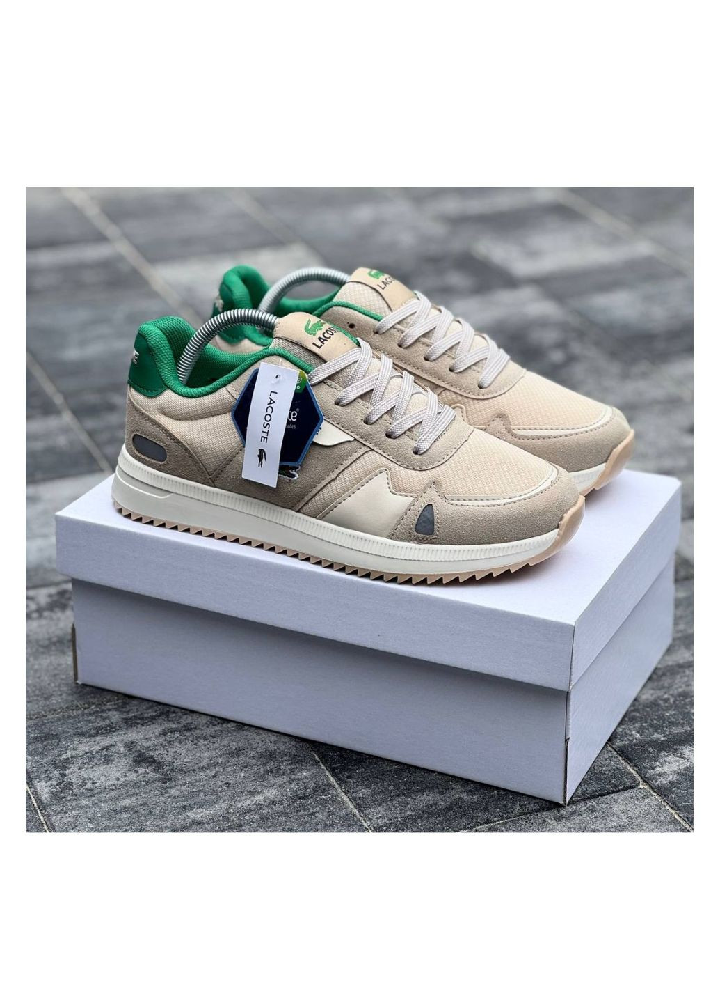 Бежевые демисезонные мужские кроссовки No Brand