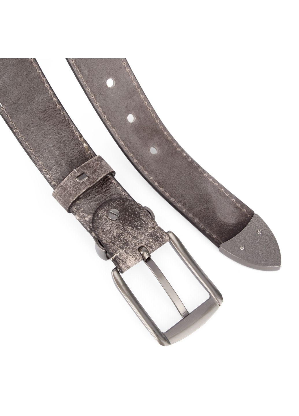 Ремень мужской кожаный -4006 бежевый потертый под джинсы (125 см) JK (335007536)