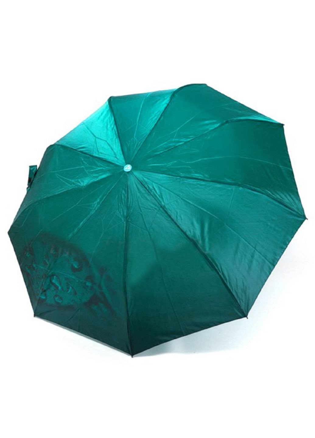 Бирюзовый зонт полуавтомат на 9 спиц Silver Rain средний система антиветер (353873146)