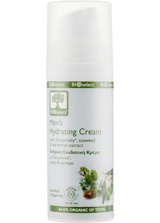 Крем для обличчя з диктамелією і екстрактом морських водоростей men's Hydrating Cream 50ml (49277-59902) Bioselect (368664734)