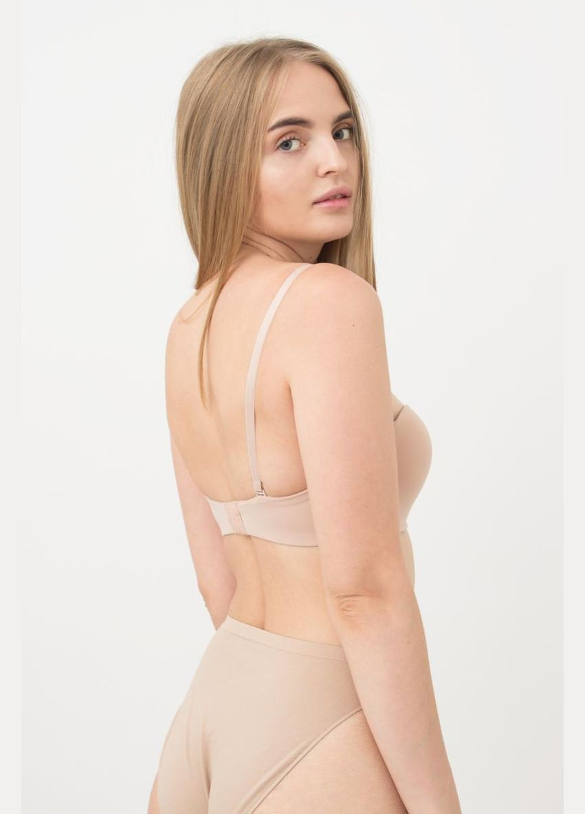 Бежевый балконет бюстгальтер балконет Giulia без косточек полиамид