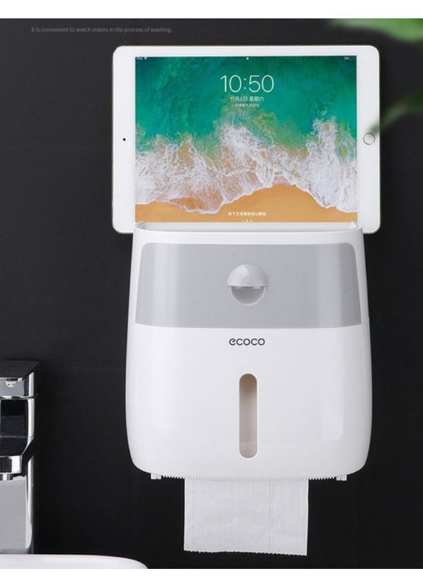 Органайзер держатель для туалетной бумаги настенный с полкой для ванной комнаты No Brand (364274388)