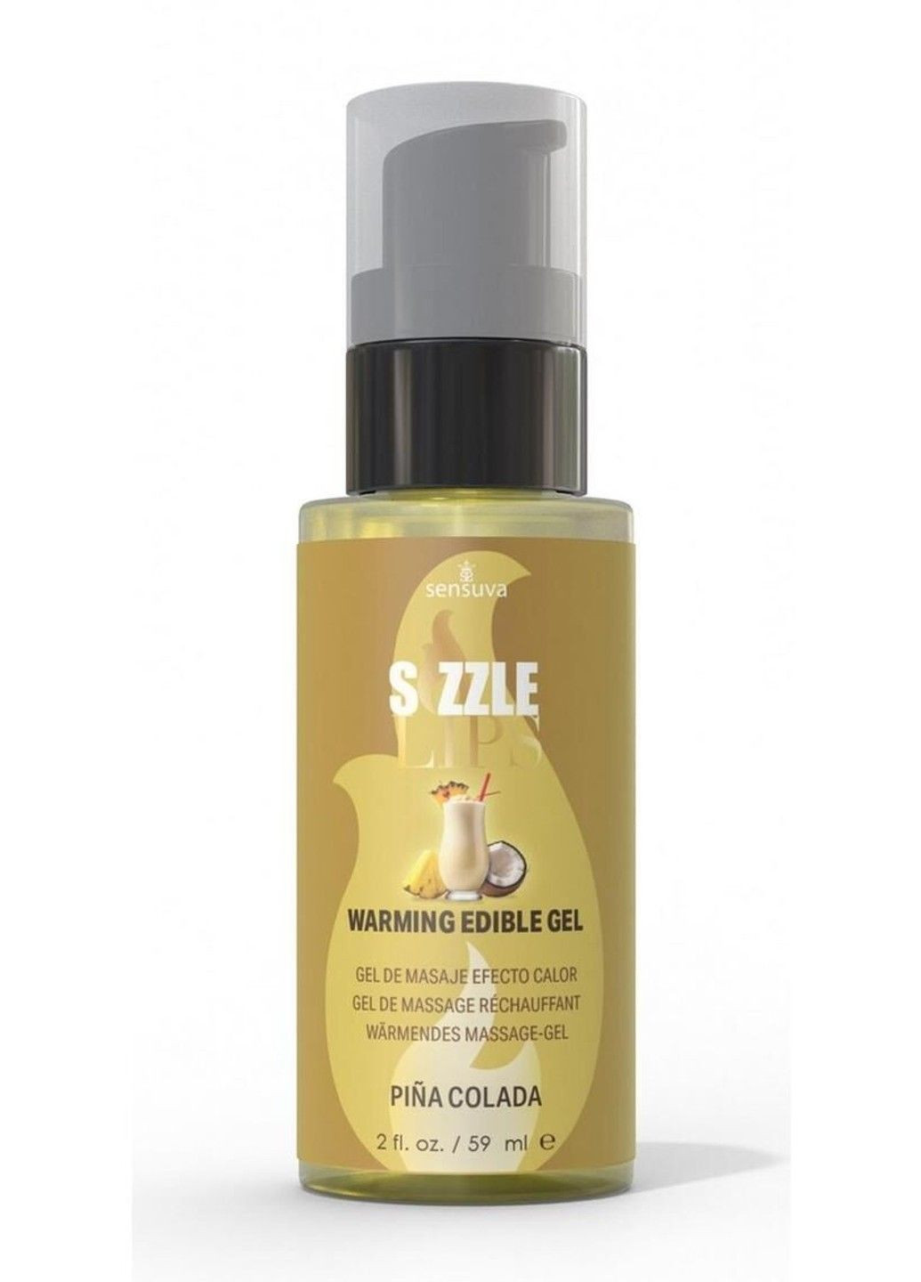 Масажний гель Sizzle Lips Pina Colada 59 мл Sensuva (348517923)