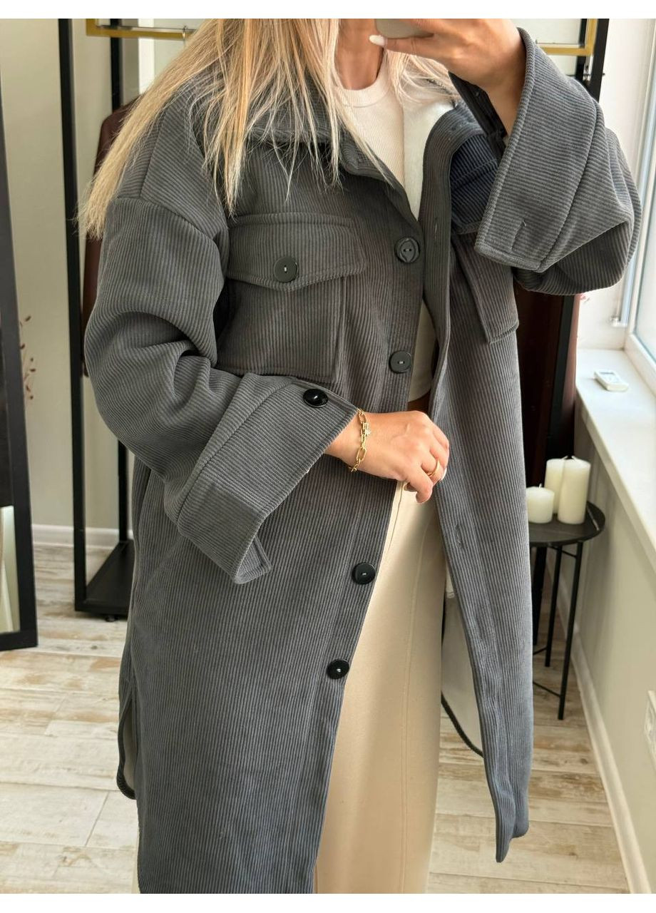 Графитовый демисезонный кардиган MonCher