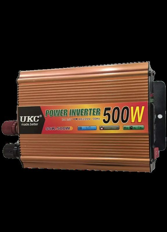 Інвертор автомобільний 500W AC/DC 12-220 V перетворювач напруги (1756375722) UKC (335237561)