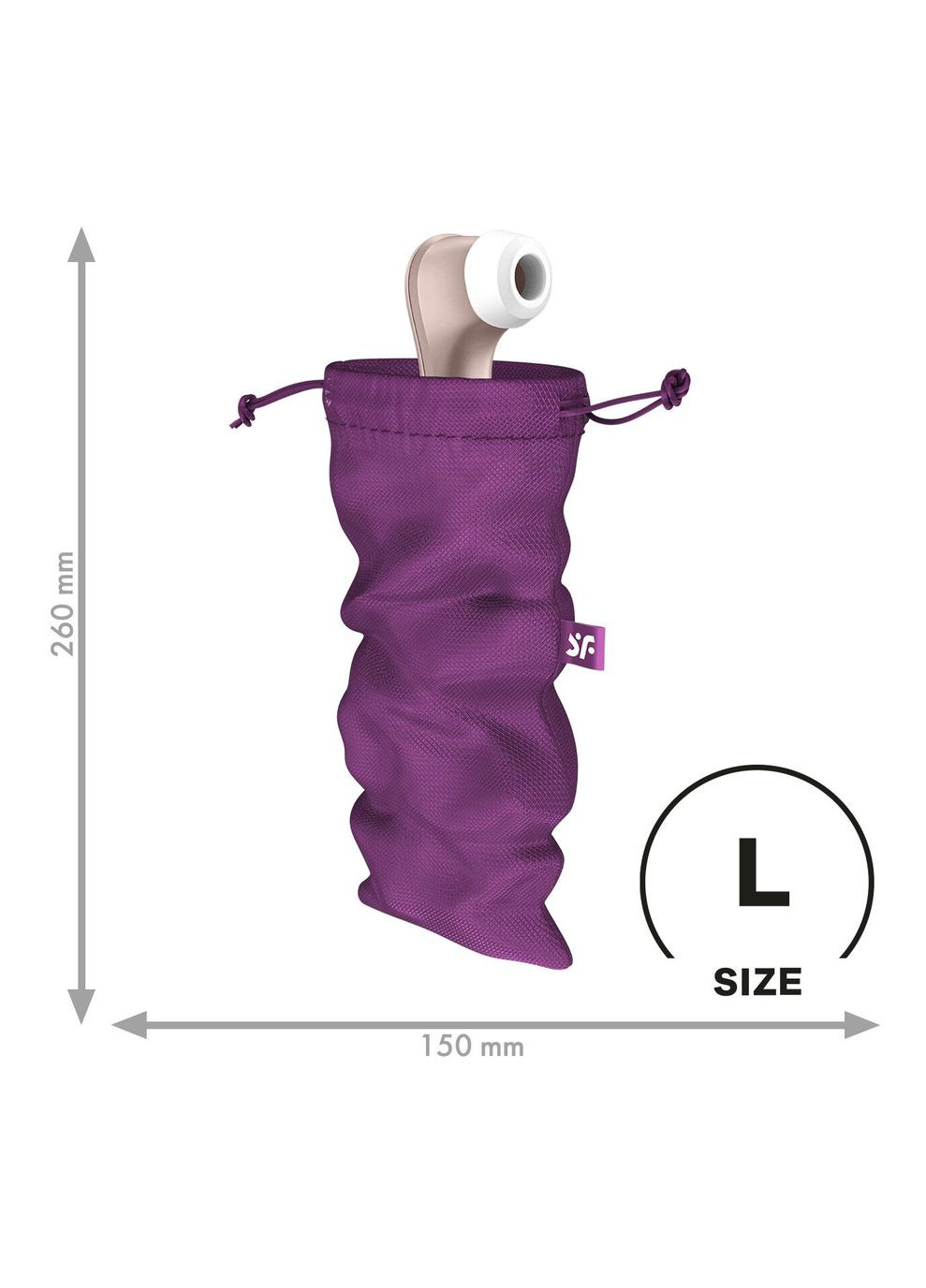 Мешочек для хранения игрушек Treasure Bag L Violet Satisfyer (335392729)