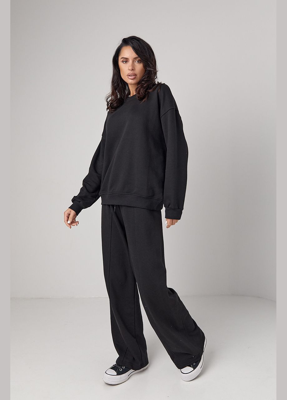 Спортивний костюм з прямими штанами та світшотом - чорний Lurex (300591832)