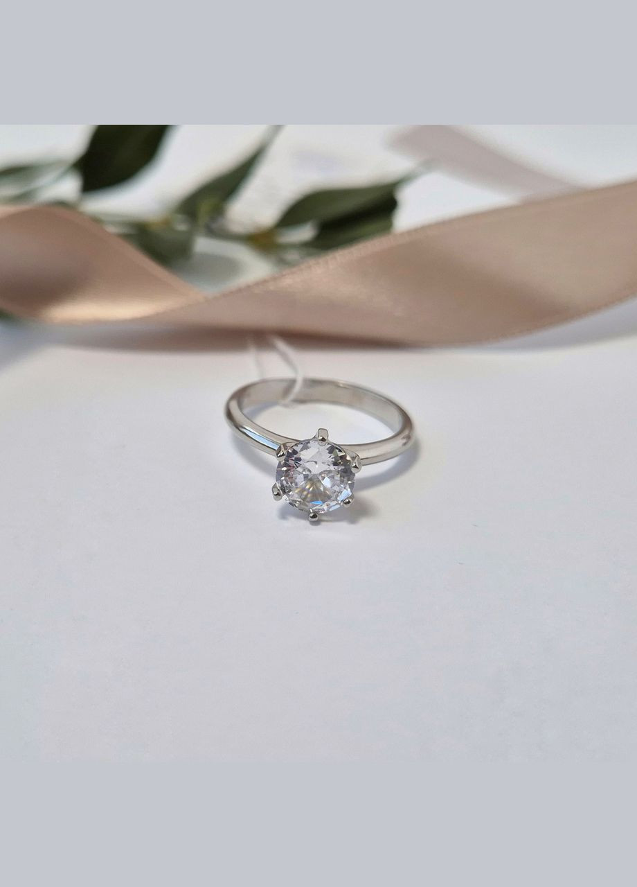 Серебряное кольцо с Белым камнем размер серебро 925 пробы родированное 81769б 2.42г No Brand (335249224)