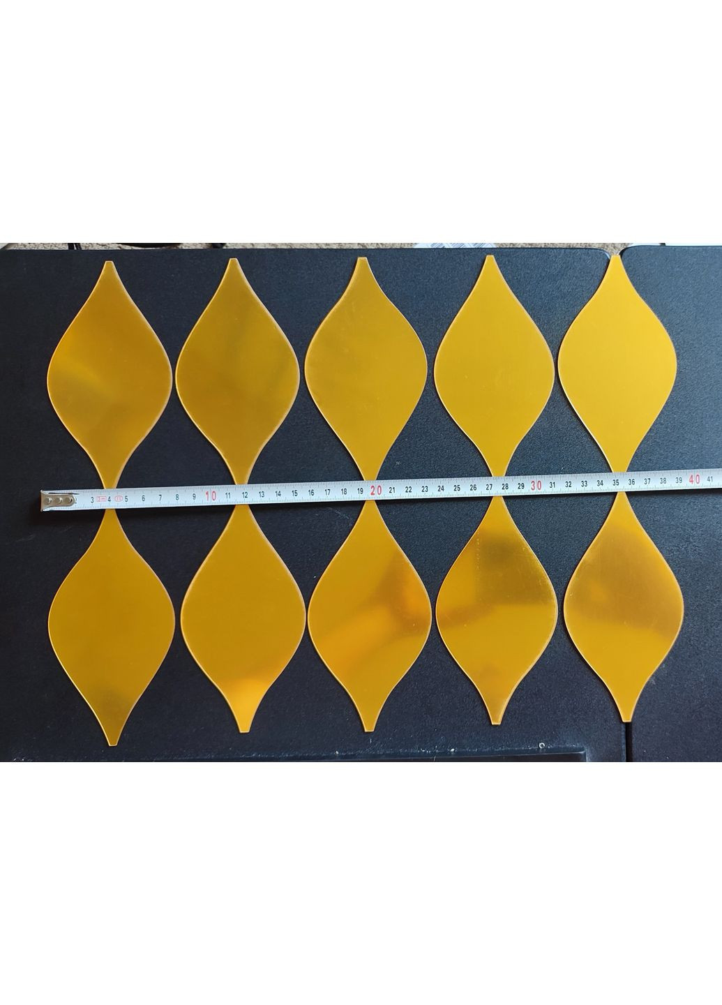 Дзеркальні наклейки 10 шт набір балісина Золотий No Brand (370440519)