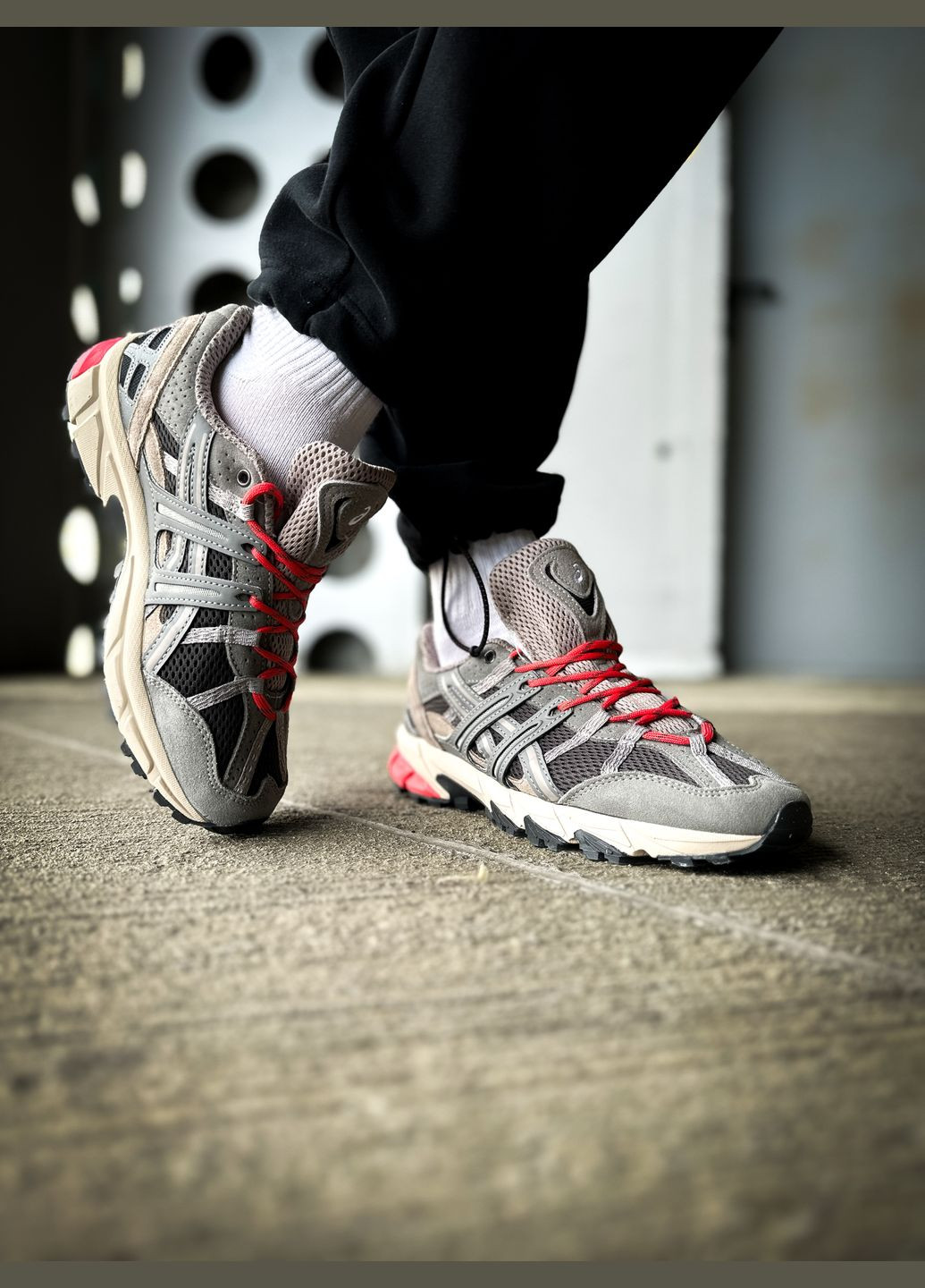 Серые всесезонные кроссовки мужские и женские asics gel-sonoma 15-50 obsidian grey | асикс гель-сонома 15-50 серые No Brand