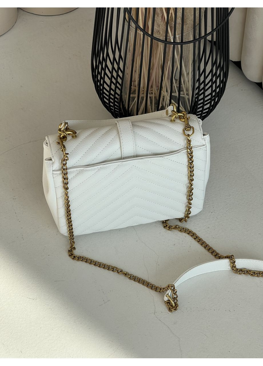 Жіноча сумка College Medium YSL білий золото клатч Prem No Brand (369935471)