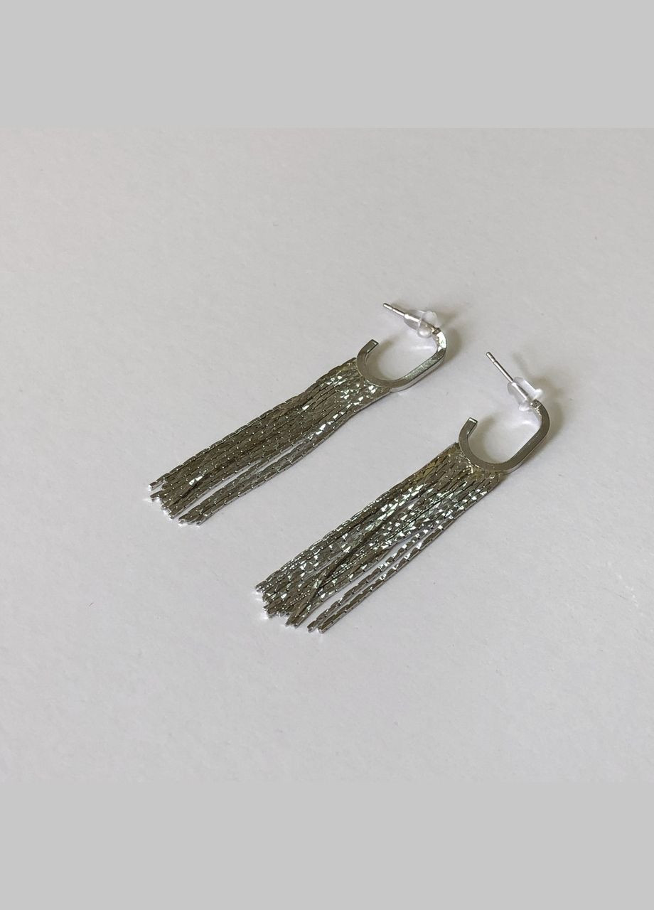 Длинные серьги гвозди с цепочками серьги-шторки (12-193) No Brand (314931069)