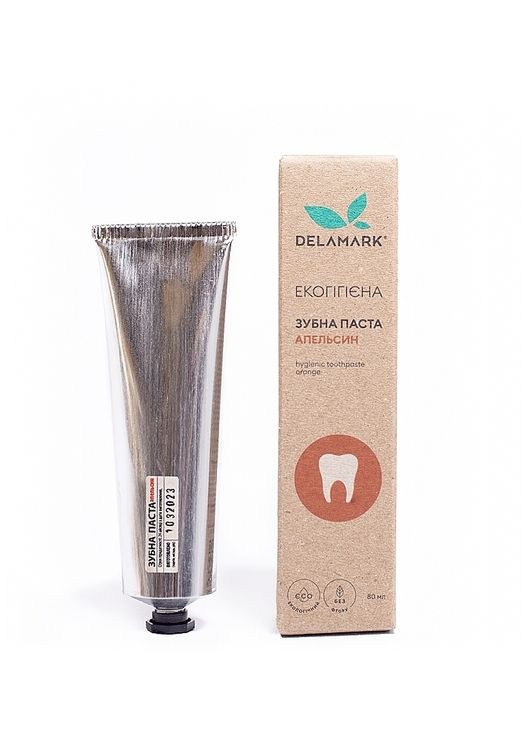 Зубна паста гігієнічна "Апельсин" 80ml (743756-31337490) DeLaMark (368620689)