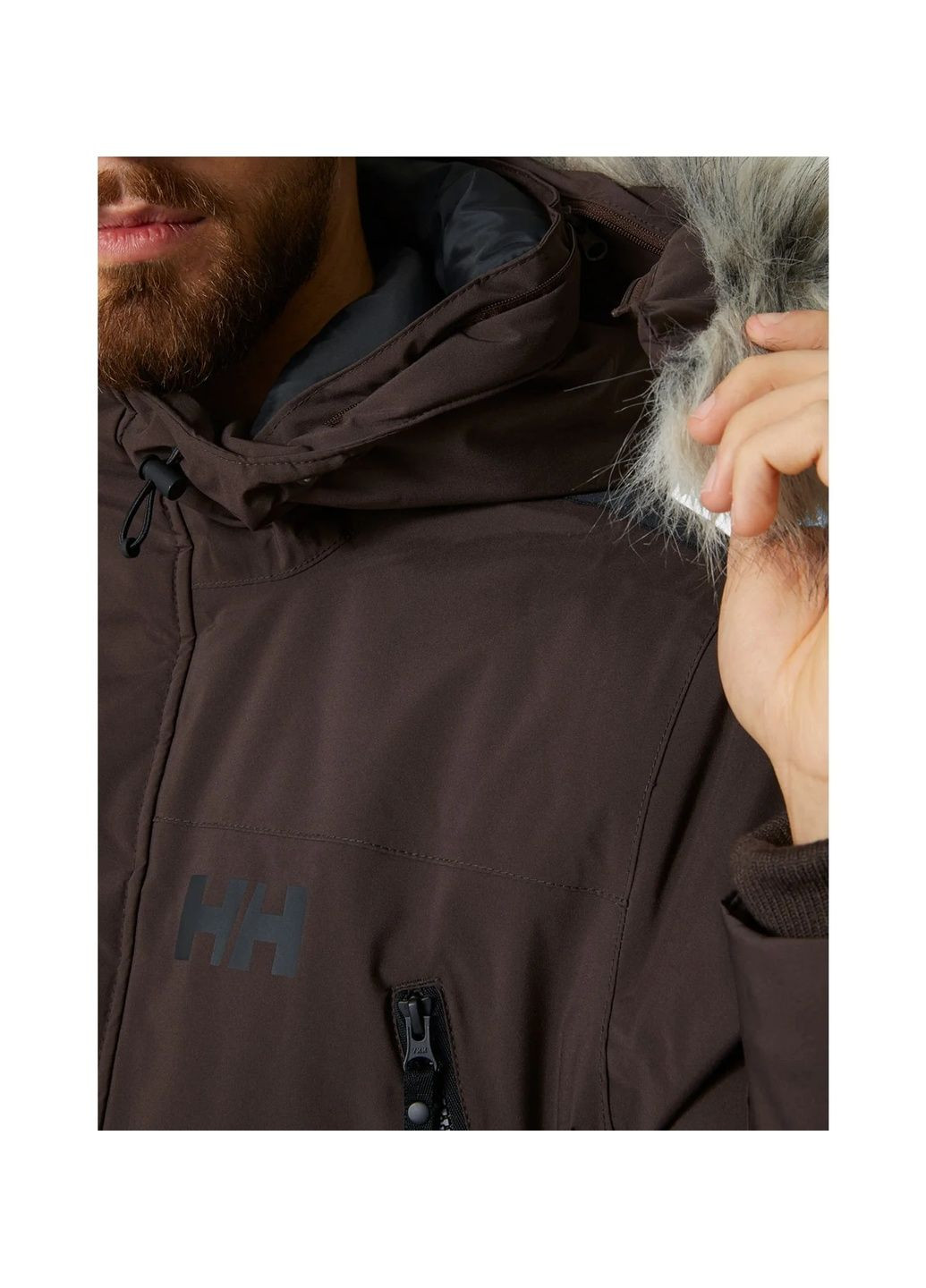 Коричнева куртка чоловіча reine parka brown 53630-755 Helly Hansen