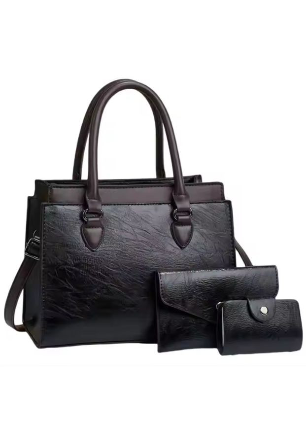 Сумка женская кожаная, класика. В наборе картхолдер и кошелек. No Brand (323654320)