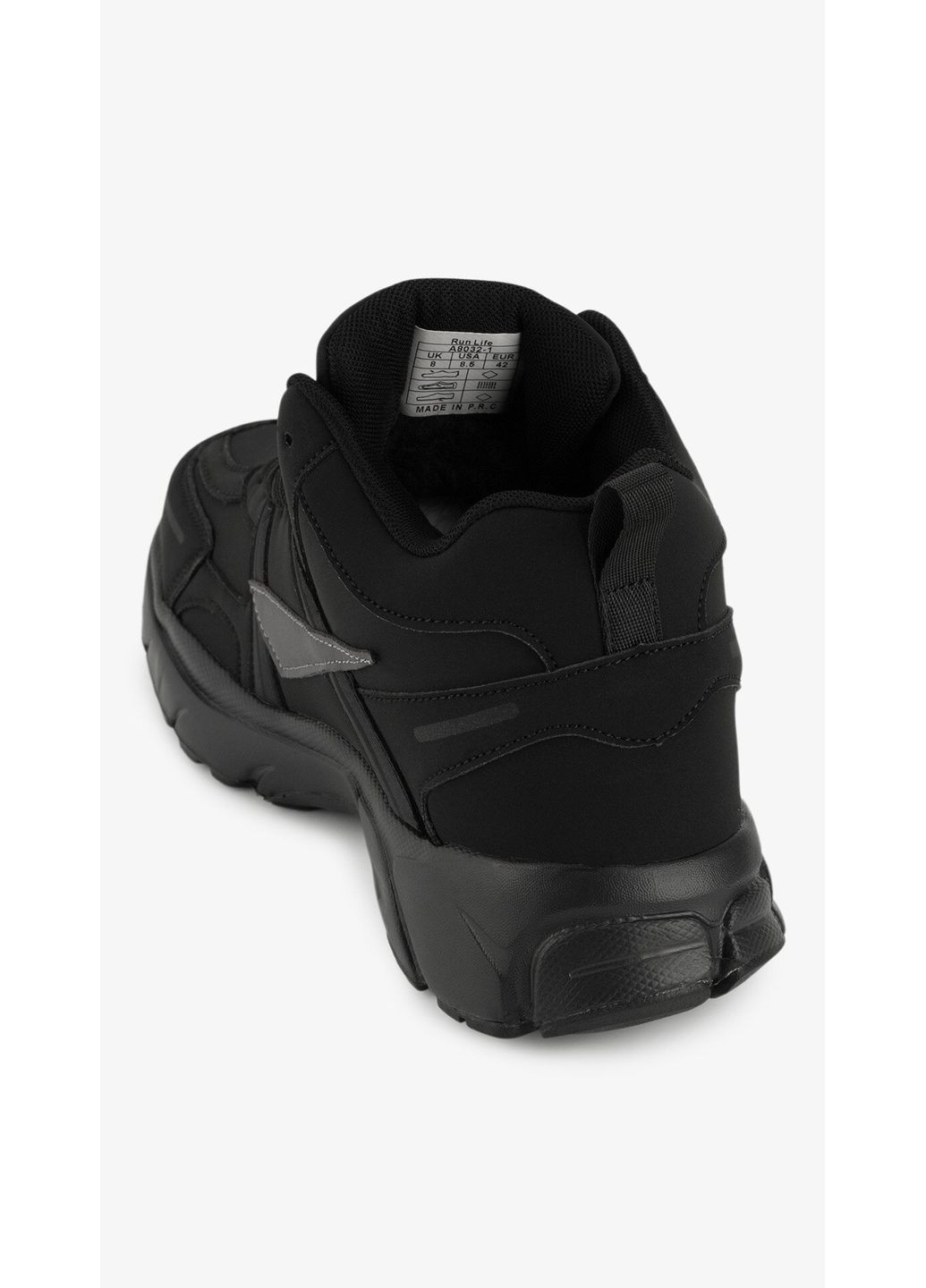 Черные зимние кроссовки мужские a8032-1 черный shop (2000999333934) No Brand