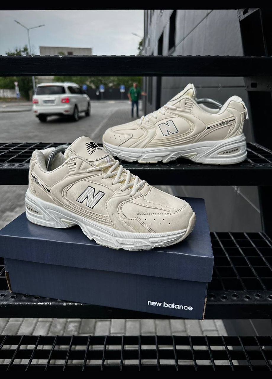 Світло-бежеві Осінні чоловічі кросівки No Brand