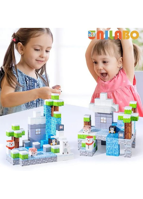 Магнітний конструктор Майнкрафт 138 блоків зі кубиками що світяться Північне сяйво Minecraft (367592482)